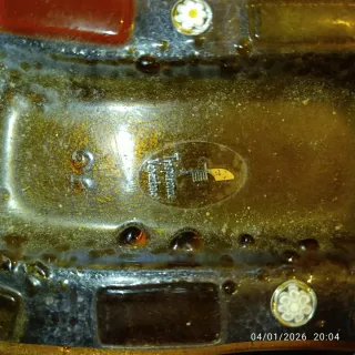 Porta oggetti in vetro artistico