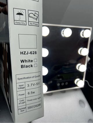 Specchio grande LED da Tavolo con Luce