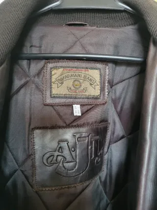 Cazadora cuero  Armani Marrón