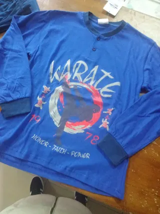 2 Pigiama Ragazzo 11/12 Anni cotone blu