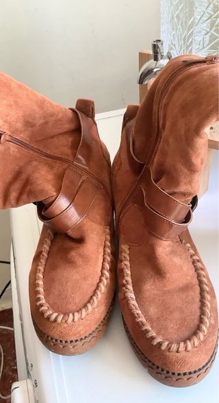 Botas altas ante marrón talla 40