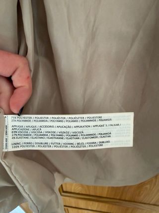 Chubasquero Mango Talla S Beige