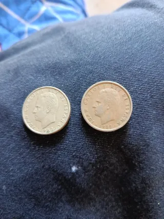2 Monedas 100 Pesetas 1982 y 1988