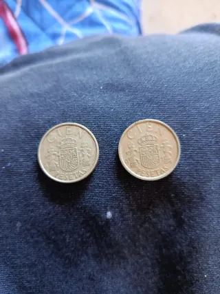 2 Monedas 100 Pesetas 1982 y 1988