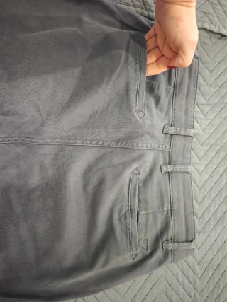 Pantalón Chino Hombre Gris Azul