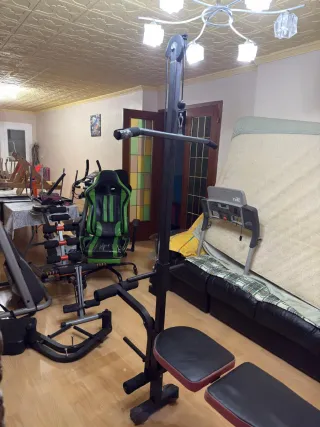 Gimnasio Completo Casa: Banco Multiestación + 79kg