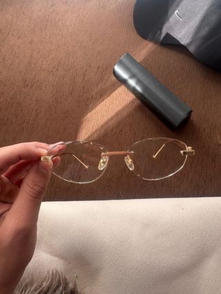 Gafas Cartier Doradas Sin Montura