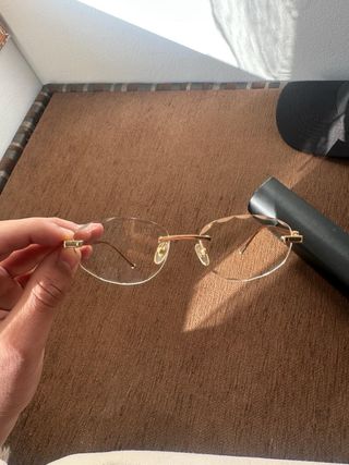Gafas Cartier Doradas Sin Montura
