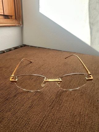 Gafas Cartier Doradas Sin Montura