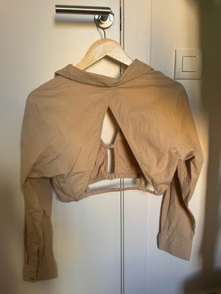 Top Bershka M beige crop