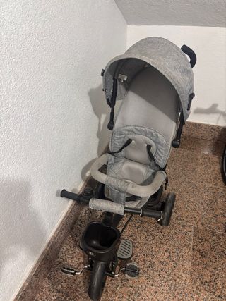 Triciclo Kinderkraft gris evolutivo