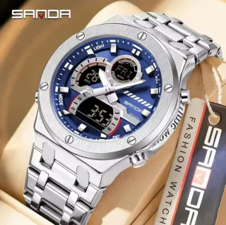 Reloj Sanda Hombre Azul y Plateado