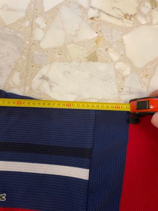 Felpa Lacoste vintage righe blu rosse