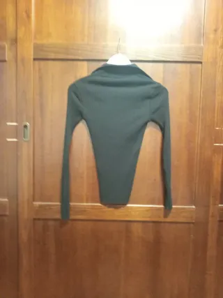 Maglietta Zara nera zip M nuova
