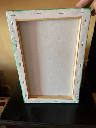 Lienzo pintado a mano figuras grises