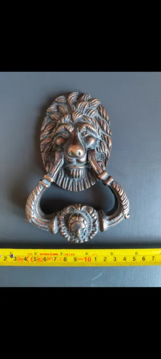 Aldaba/Llamador de puerta león bronce o latón