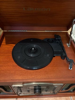 Tocadiscos Lauson Marrón y Plata