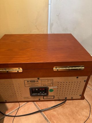 Tocadiscos Lauson Marrón y Plata