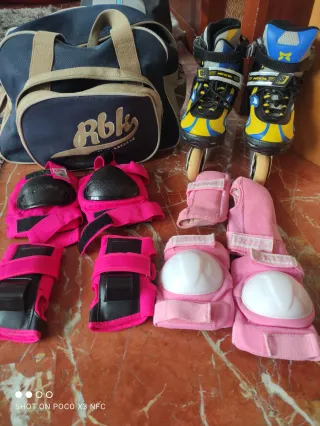 Patines en línea Mitical (talla 35-38)+ equipo de