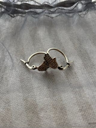 Pendientes plata mano de Fátima