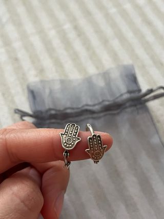 Pendientes plata mano de Fátima