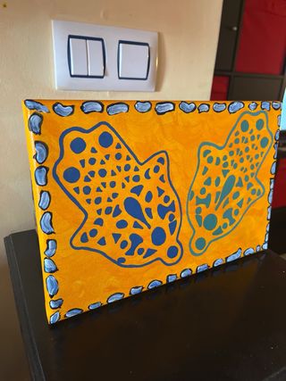 Lienzo decorativo pintado a mano