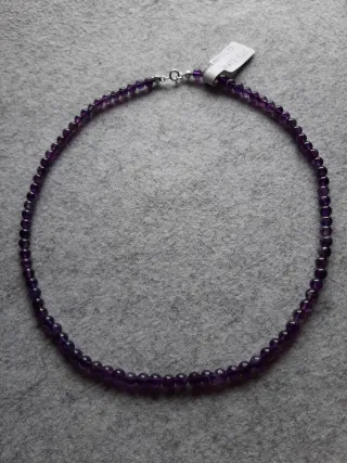 Amatista Plata 925 collar Nuevo