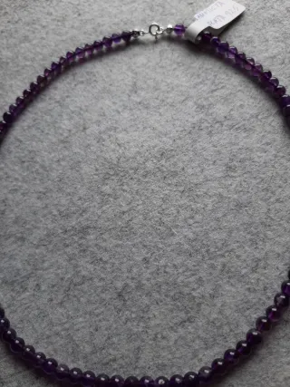Amatista Plata 925 collar Nuevo