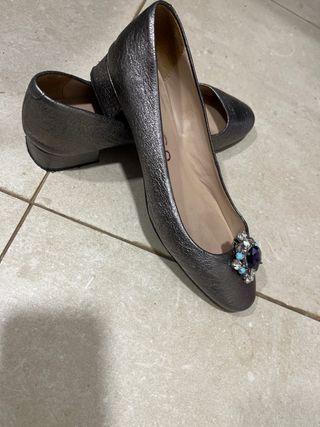 Bailarinas Unisa Plata Talla 37