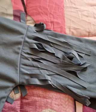 Felpa donna con frange blu