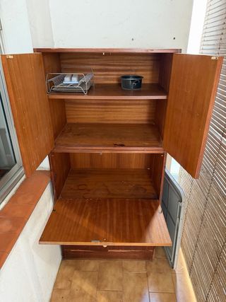 Armario de madera para terraza