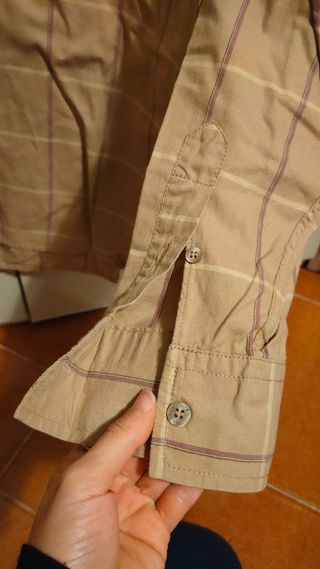 Camicia Calvin Klein Jeans Beige a Quadri