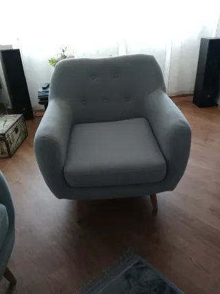 Sofá 2 plazas y 1 sillón individual .tarde 120ctm