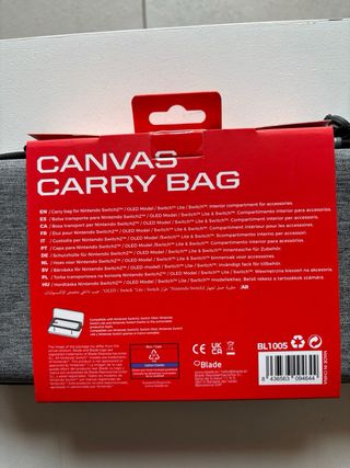 NUEVO!Funda Canvas Carry Bag Nintendo Switch 1 y 2