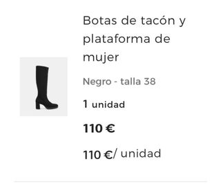 Botas altas de plataforma negras