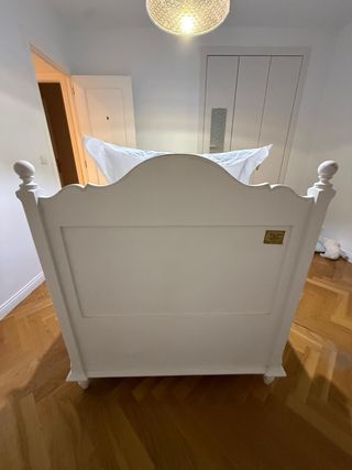 Cama blanca madera con 3 cajones