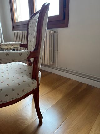 Silla Isabelina Clásica Madera Tapizada