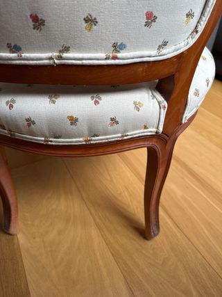 Silla Isabelina Clásica Madera Tapizada