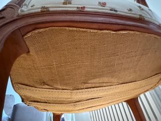 Silla Isabelina Clásica Madera Tapizada