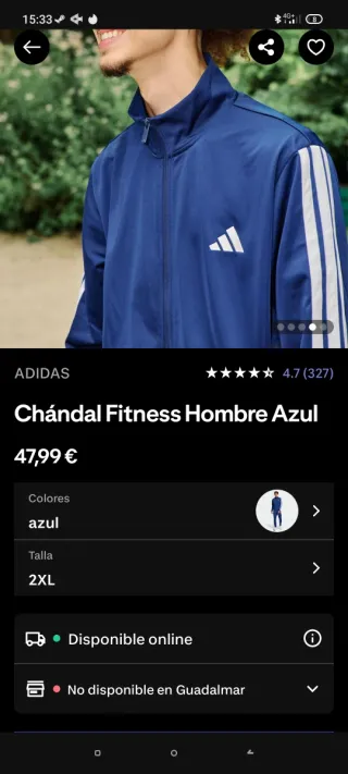 Chándal Adidas Hombre Azul Talla XXL
