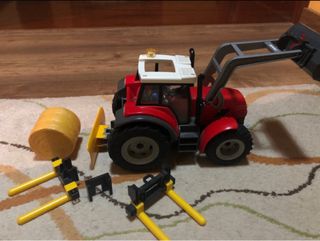 Tractor Playmobil con accesorios