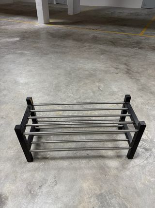 Zapatero 4 niveles madera y metal