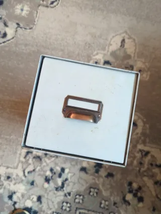 Cajón archivador vintage metal gris