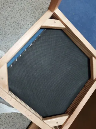 4 Sedie in Legno Imbottito Blu