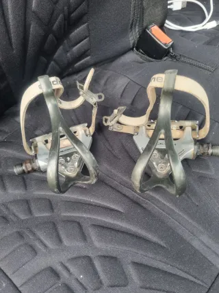 Pedales Shimano 105 Vintage con Tiras