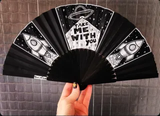 Abanico pintado a mano