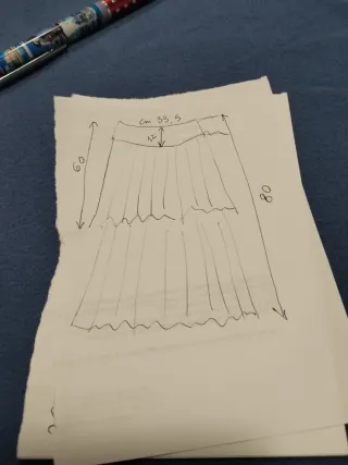 Gonna marrone plissettata taglia 40