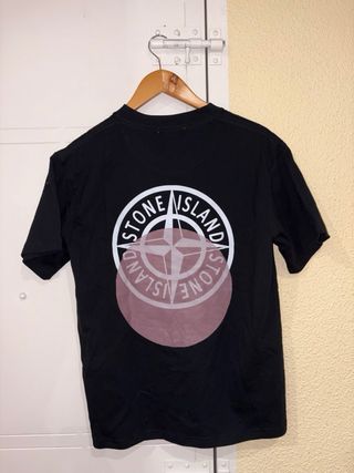 Camiseta Stone Island Negra Estampada