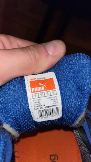 Zapatillas Puma Negras y Azules