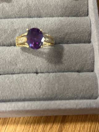 Anillo XP Oro 14K Talla 6 Morado